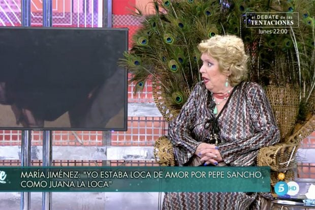 Mar&iacute;a Jim&eacute;nez en 'S&aacute;bado Deluxe'./Telecinco