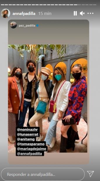 Anna Ferrer ha estado acompa&ntilde;ada por amigas influencers / Instagram 