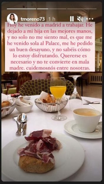 To&ntilde;i Moreno desayuno 
