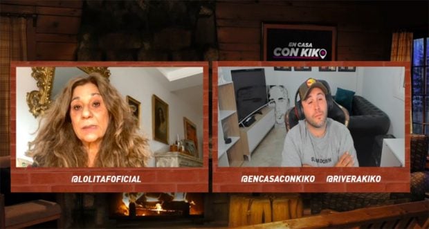 Lolita Flores ha sido la &uacute;ltima invitada a 'En casa con Kiko'./Twitch