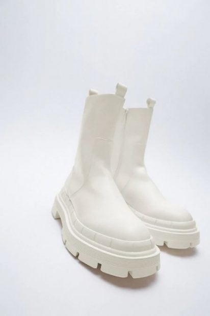 botas track blancas zara