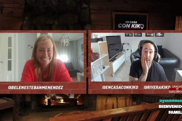 Kiko Rivera y Bel&eacute;n Esteban en directo a trav&eacute;s de Twitch./Twitch