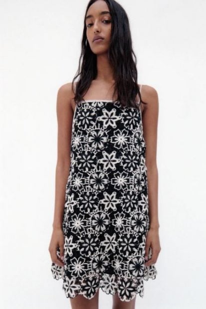 vestido crochet zara