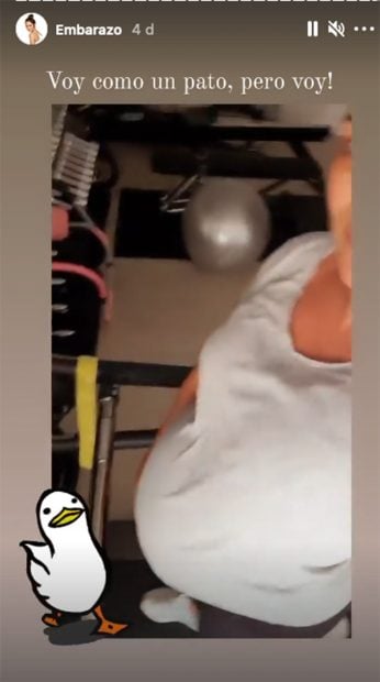Paula Echevarr&iacute;a en sus &uacute;ltimos d&iacute;as de embarazo./Instagram @pau_eche