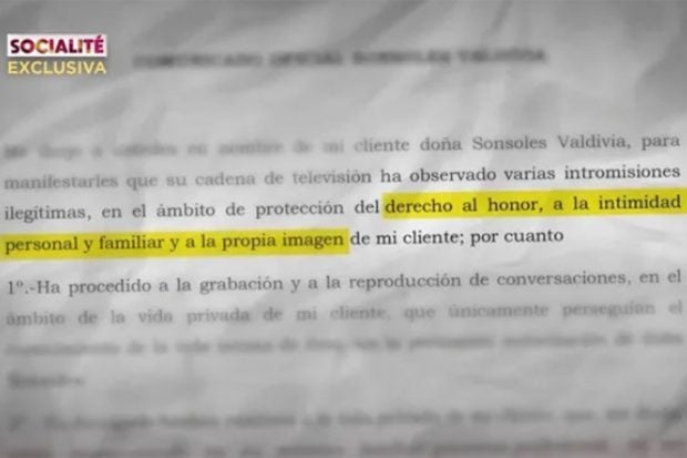 Sonsoles ha emitido un comunicado oficial a 'Socialit&eacute;'./'Socialit&eacute;'