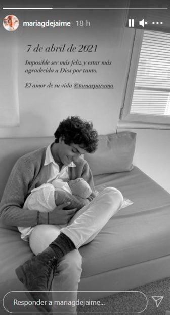 Tom&aacute;s P&aacute;ramo junto a la peque&ntilde;a Catalina / Instagram 