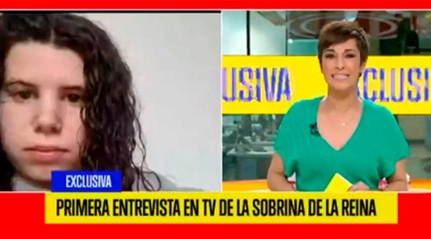 Carla Vigo, durante su intervenci&oacute;n en La Redacci&oacute;n de Telemadrid