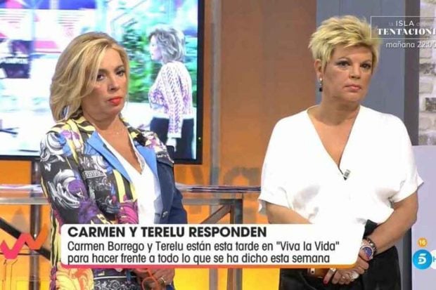 Terelu Campos y Carmen Borrego en 'Viva la Vida'./Telecinco