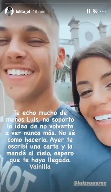 Momento compartido por Lola Ortiz junto a Luis Ojeda./Instagram @lolita_ol