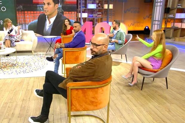 Alejandra Rubio en el plat&oacute; de 'Viva la Vida'./Telecinco
