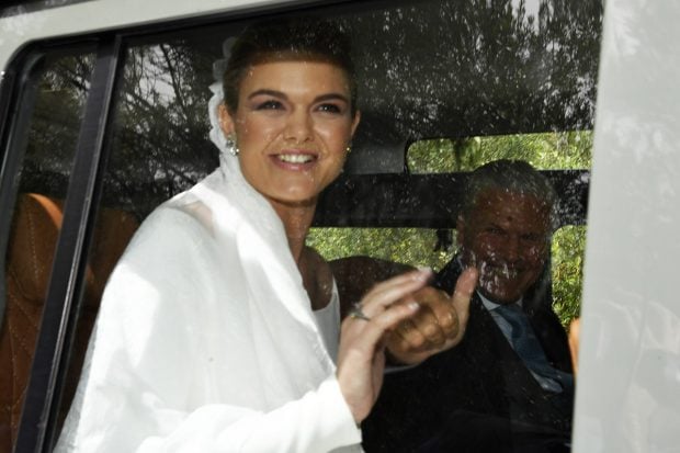 Alejandra Ruiz de Rato ha apostado por Pronovias para su vestido nupcial./Gtres