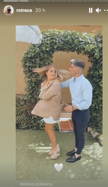 Roc&iacute;o Flores junto a su pareja, Manuel./ Instagram @rotrece