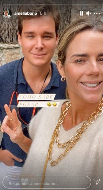 Aitor G&oacute;mez y Amelia Bono posando juntos este s&aacute;bado./Instagram @ameliabono