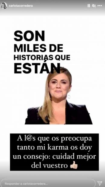 Carlota Corredera ha contestado con sutileza a la cu&ntilde;ada de Antonio David / Instagram