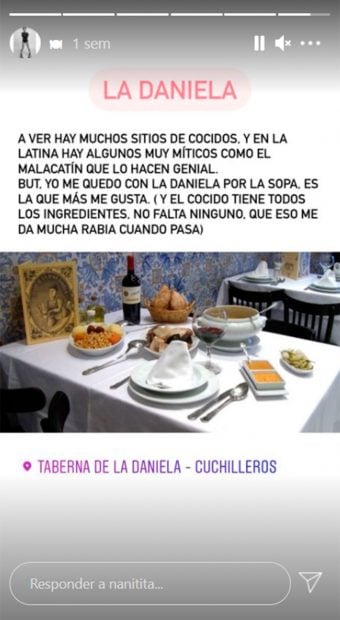 La Daniela, el mejor cocido del centro de Madrid seg&uacute;n @nanitita
