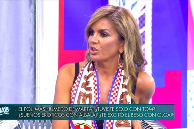 Marta L&oacute;pez se ha sentado en 'S&aacute;bado Deluxe'./Telecinco