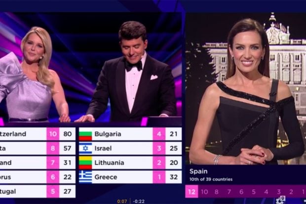 Nieves &Aacute;lvarez ha sido la encargada de repartir los puntos a Europa./RTVE