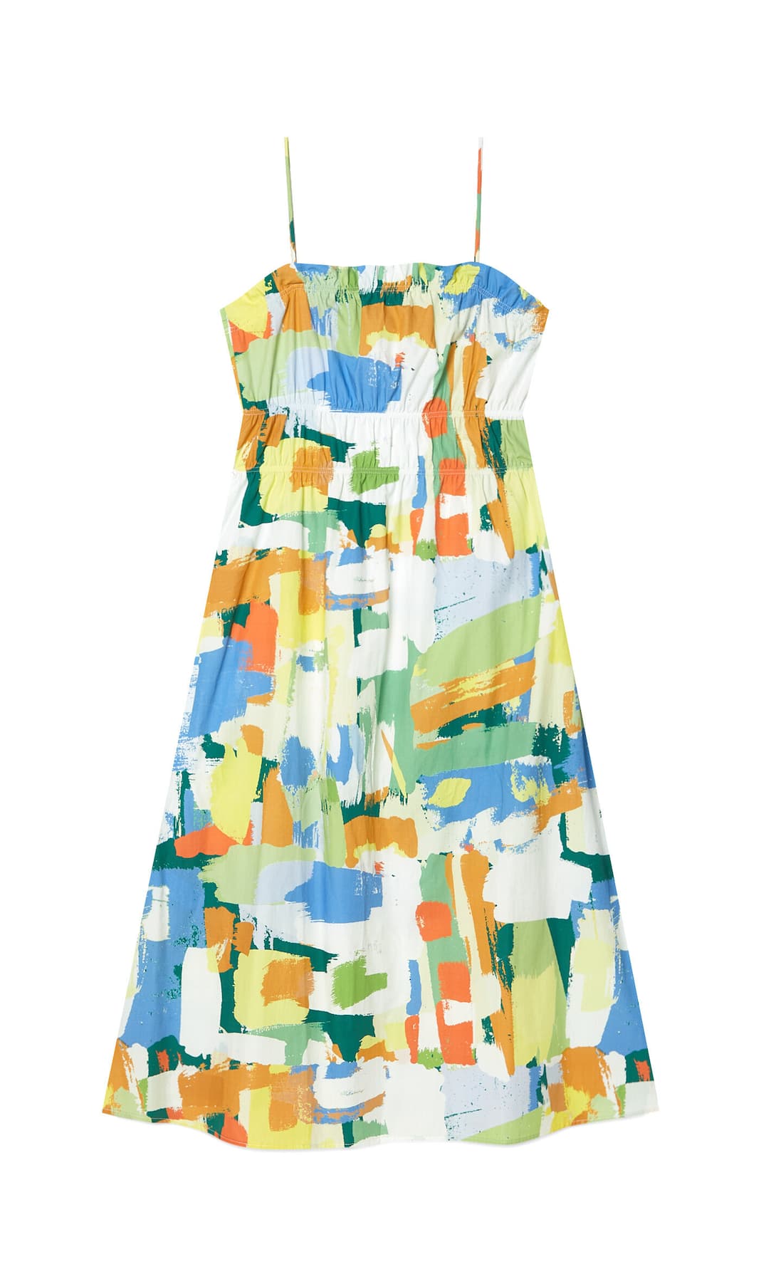 Hippie y chic, as&iacute; es el vestido de estampado pinceladas m&aacute;s bonito de Stradivarius