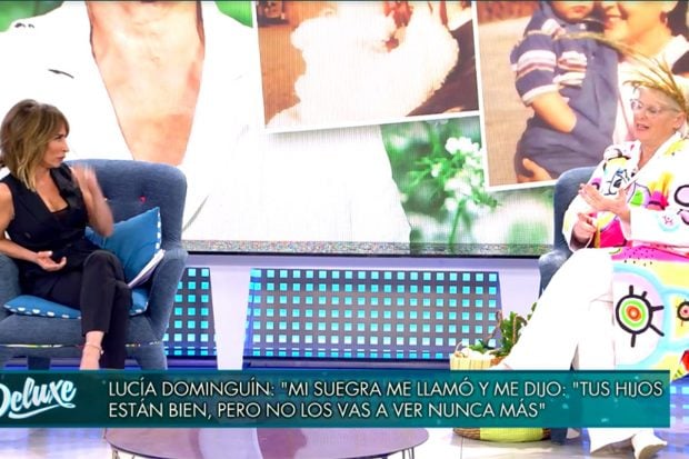 Mar&iacute;a Pati&ntilde;o y Luc&iacute;a Domingu&iacute;n en 'Viernes Deluxe'./Telecinco