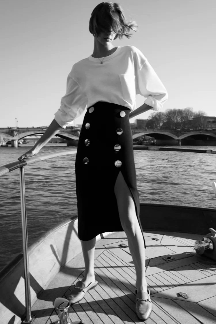 Una falda l&aacute;piz y camisa blanca de Zara para convertirnos en una Marilyn Monroe