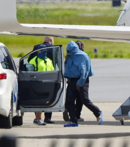 Kanye West en el aeropuerto de Taterboro (Nueva Jersey)./Gtres