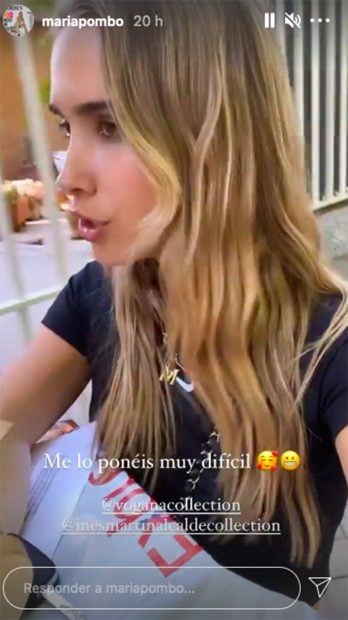 Mar&iacute;a Pombo sufre un imprevisto horas antes del bautizo de su hijo./Instagram @mariapombo