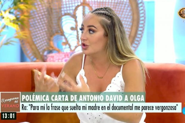Roc&iacute;o Flores en 'El programa de Ana Rosa'./Telecinco