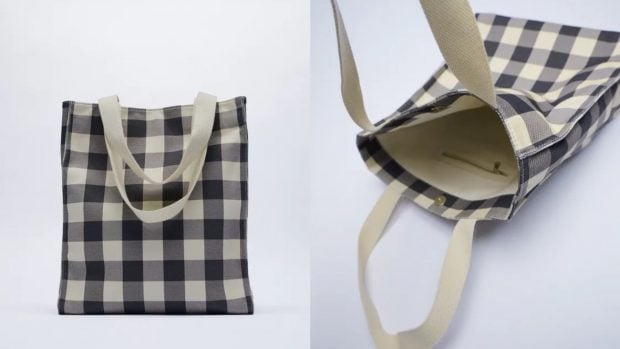bolsos shopper vichy de Zara