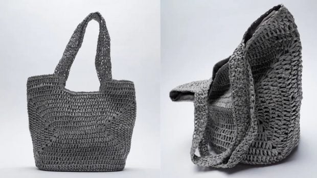 bolsos shopper trenzado Zara