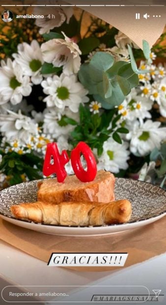 As&iacute; era la tarta de cumplea&ntilde;os improvisada de Amelia Bono / Instagram