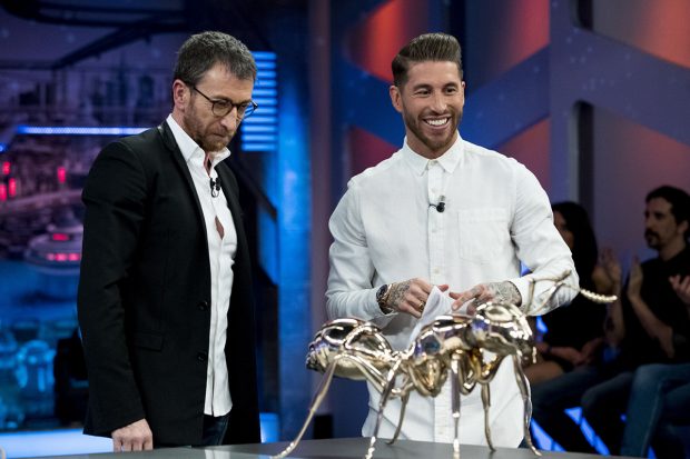 Pablo Motos y Sergio Ramos en 'El Hormiguero'./Gtres