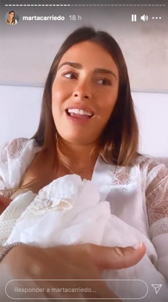 Marta Carriedo y su beb&eacute; ya est&aacute;n en casa./Instagram @martacarriedo