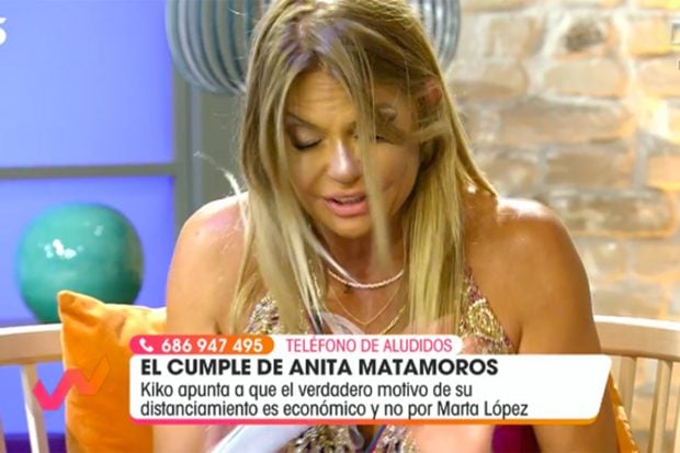 Makoke ha roto ha llorar en pleno directo al enterarse de las &uacute;ltimas declaraciones de Kiko Matamoros./Telecinco
