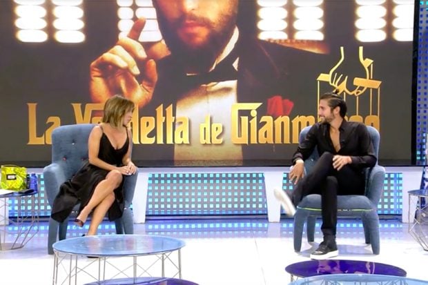Gianmarco Onestini y Mar&iacute;a Pati&ntilde;o en 'Viernes Deluxe'./Telecinco