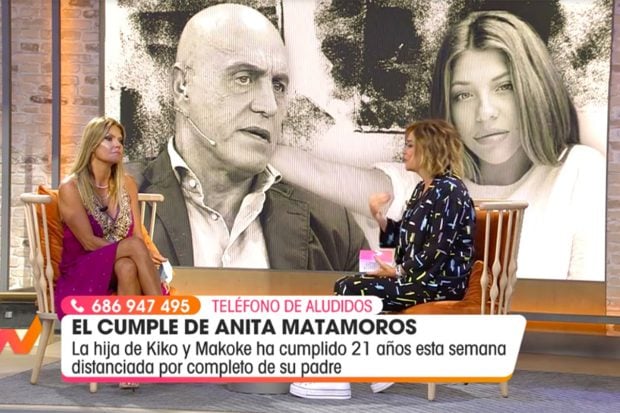 Makoke ha tenido que hacer frente a la pol&eacute;mica que envuelve a su hija y su exmarido./Telecinco