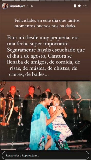 Isa P se puso nost&aacute;lgica recordando el cumplea&ntilde;os de su madre / Instagra