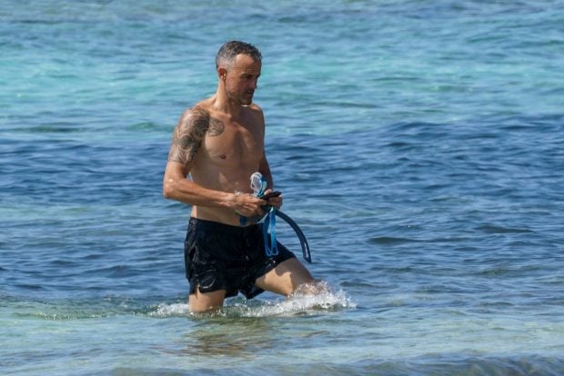 Coach Luis Enrique on holidays in Formentera, 21 July 2021