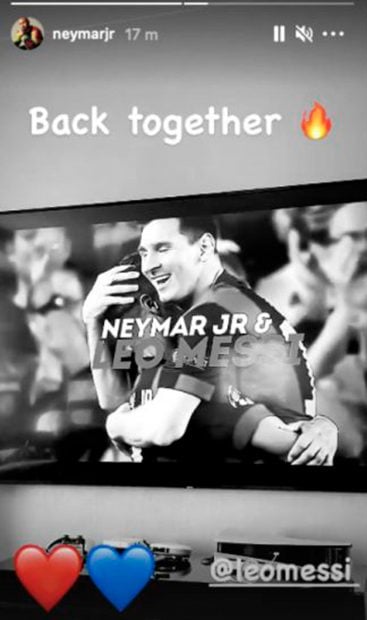 As&iacute; ha felicitado Neymar a Leo Messi / Instagram