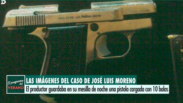 Una de las armas que encontraron en casa de Jos&eacute; Luis Moreno, sin licencia / 'El programa del verano' 