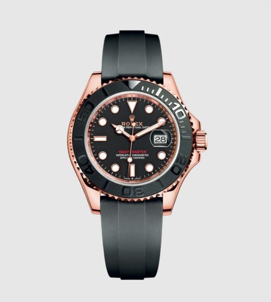 As&iacute; es el Oyster Perpetual Yacht-Master 40 en oro Everose de 18 quilates que ha lucido Leo Messi a su llegada a Par&iacute;s / Rolex