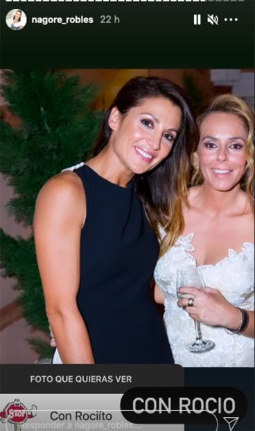 Nagore Robles y Roc&iacute;o Carrasco en una imagen que ha compartido la colaboradora en sus redes sociales./Instagram @nagore_robles