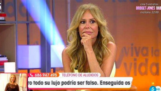 Lara Dibildos ha acudido en la tarde del s&aacute;bado a 'Viva la Vida'./Telecinco
