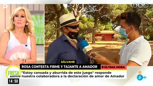 Rosa Benito ha visto las declaraciones de Amador Mohedano / Mediaset