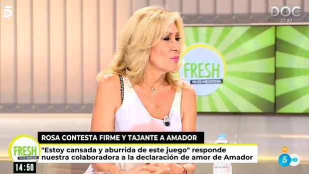 La colaboradora ha desbaratado con mucha contundencia la posibilidad de darle una segunda oportunidad a Amador Mohedano / Telecinco