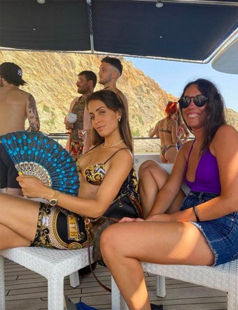 Hiba Abouk durante la grabaci&oacute;n de 'Yate', tema de C.Tangana./Instagram @hiba_abouk_