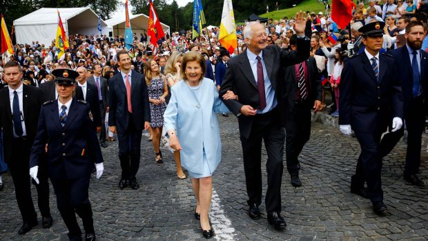 Marie de Liechtenstein y el Principe Hans Adam en una imagen de archivo./Gtres