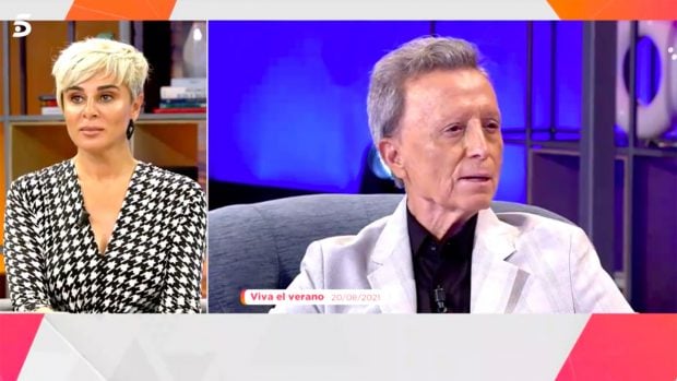 Ana Mar&iacute;a Ald&oacute;n se rompe en 'Viva la Vida' tras la entrevista de Jos&eacute; Ortega Cano./Telecinco