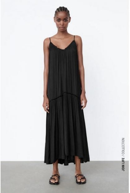 El vestido satinado de Zara al m&aacute;s estilo Sara Carbonero para final de verano