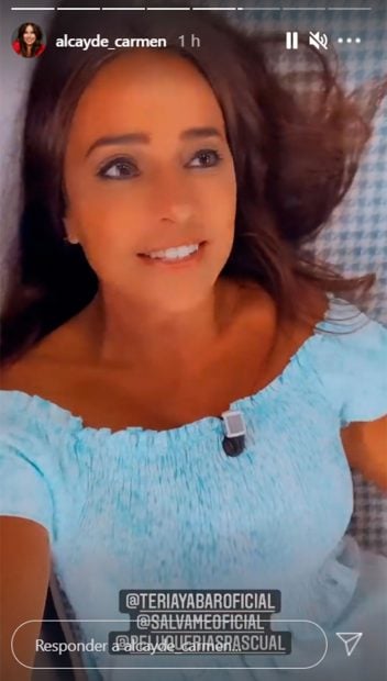 Carmen Alcayde, durante su primer d&iacute;a en 'S&aacute;lvame' / Instagram