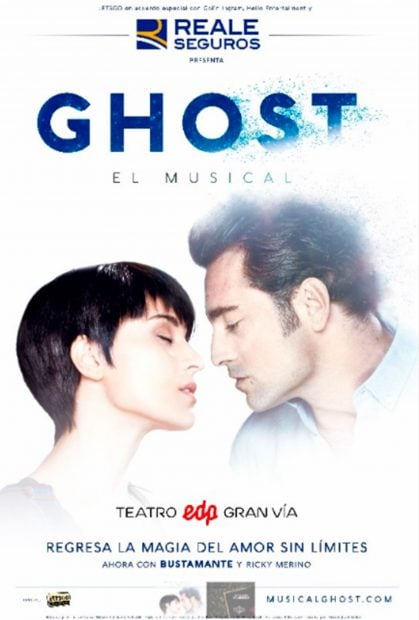Cartel del M&uacute;sical Ghost en el que act&uacute;a David Bustamante 